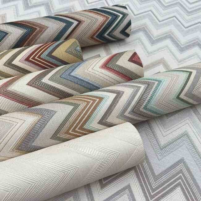 Happy Zigzag Green Wallpaper - York Wallcoverings - MI10333 - York Wallcoverings Wallpaper