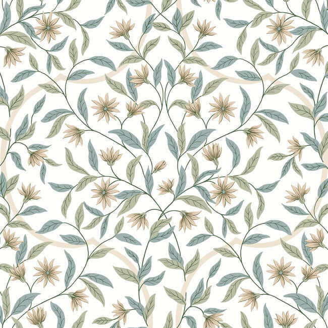 eucalyptus-jasmine-wallpaper-york-wallcoverings-go8253 - York Wallcoverings Wallpaper