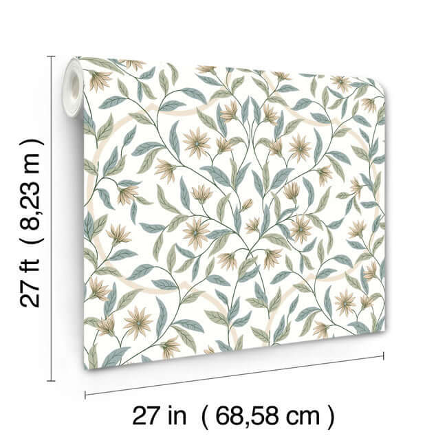 eucalyptus-jasmine-wallpaper-york-wallcoverings-go8253 - York Wallcoverings Wallpaper