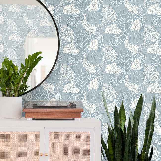 Vinca Blue Wallpaper - York Wallcoverings - GO8225 - York Wallcoverings Wallpaper