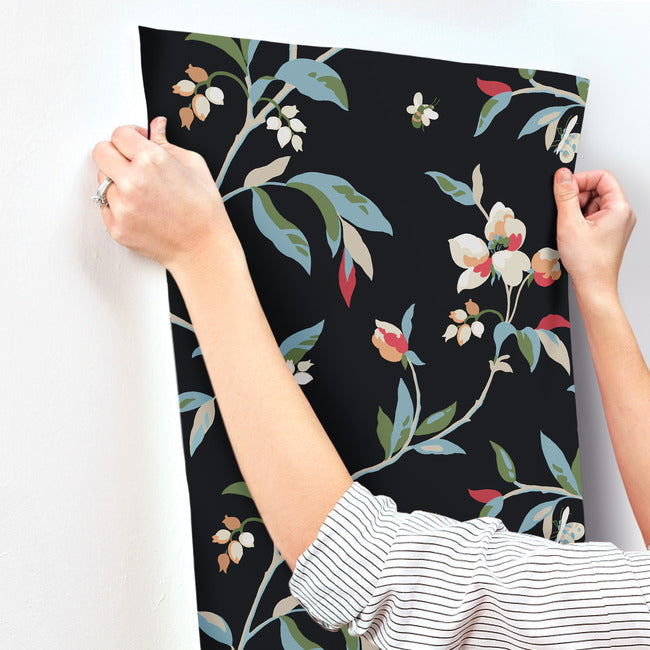 springtime-wallpaper-midnight-multi-york-wallcoverings-go8281