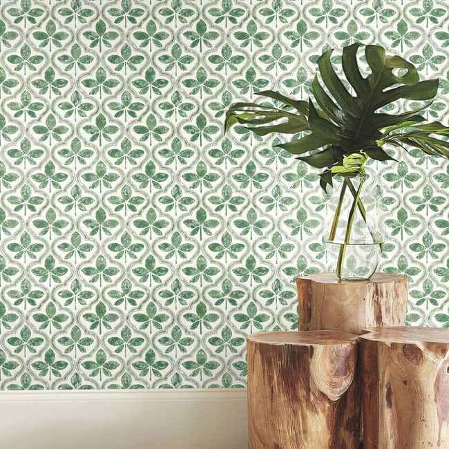 Sevilla Clover Wallpaper - York Wallcoverings - GO8274 - York Wallcoverings Wallpaper