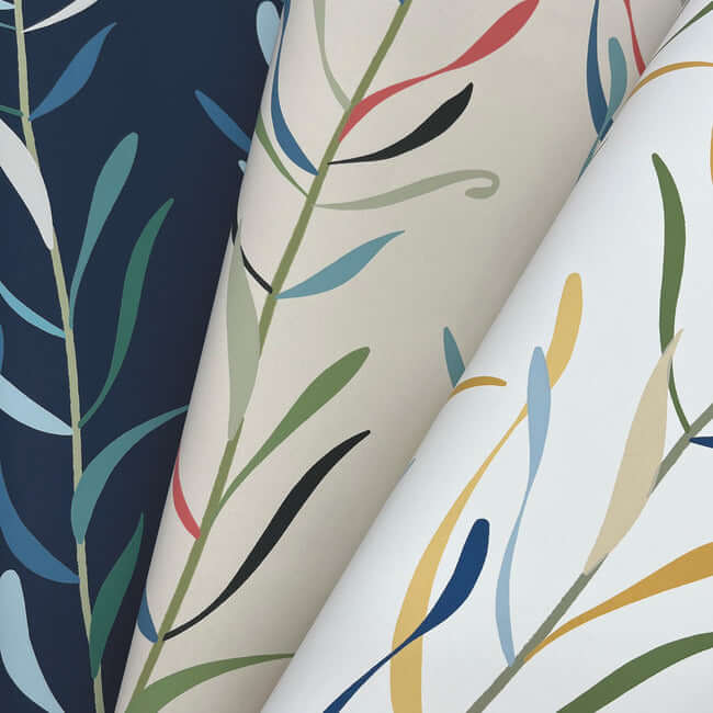 chloe-vine-indigo-wallpaper-york-wallcoverings-go8324 - York Wallcoverings Wallpaper