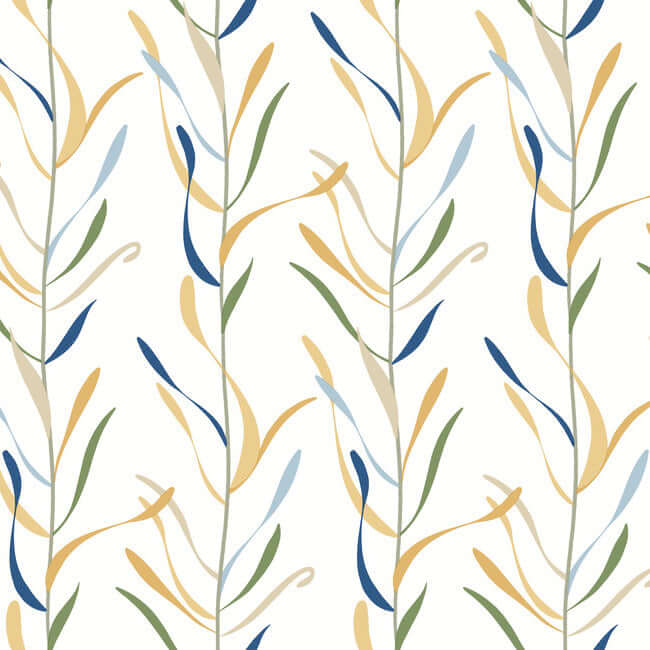 chloe-vine-ochre-wallpaper-york-wallcoverings-go8325 - York Wallcoverings Wallpaper