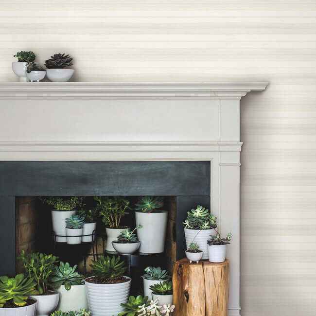 Pandora Leaf White & Off White Wallpaper - York Wallcoverings - GO8262 - York Wallcoverings Wallpaper
