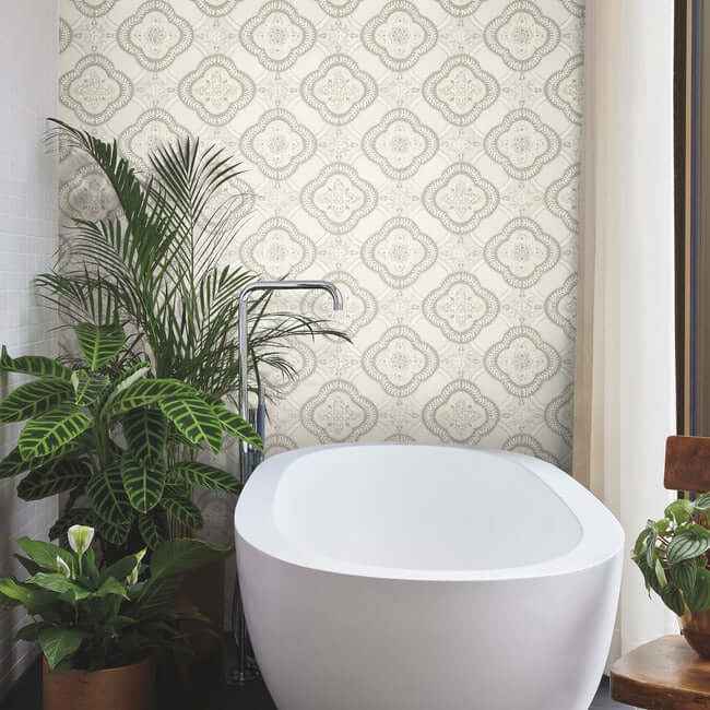 Garden Trellis Hazel Wallpaper - York Wallcoverings - GO8212