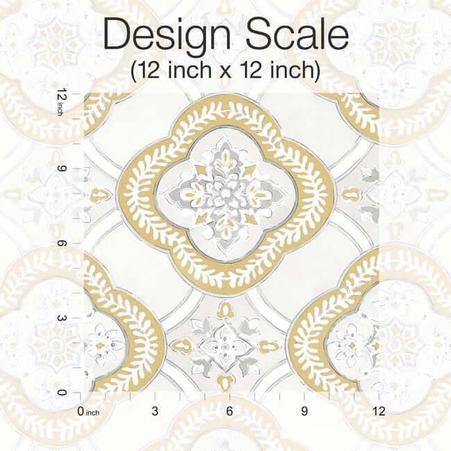 garden-trellis-ochre-wallpaper-york-wallcoverings-go8215 - York Wallcoverings Wallpaper