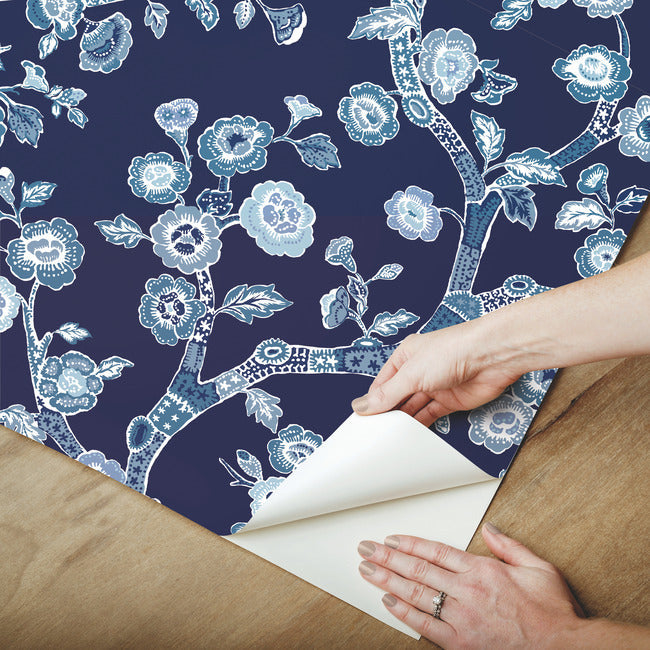 temple-garden-premium-peel-stick-wallpaper-navy-blue-york-wallcoverings-psw1407rl