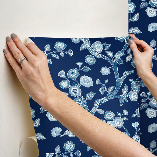 temple-garden-premium-peel-stick-wallpaper-navy-blue-york-wallcoverings-psw1407rl