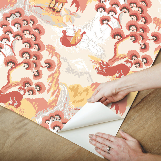 old-peking-premium-peel-stick-wallpaper-pink-lemonade-york-wallcoverings-psw1402rl