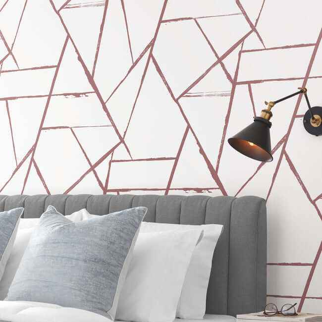 Intersect Spice Red Wallpaper - York Wallcoverings - CC1291 - York Wallcoverings Wallpaper