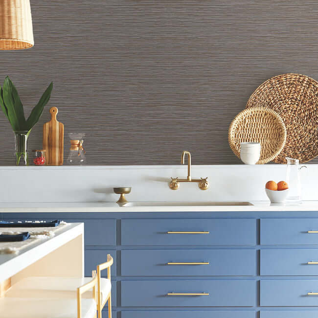 grass-roots-high-performance-wallpaper-graphite-york-wallcoverings-nd3039n - York Wallcoverings Wallpaper