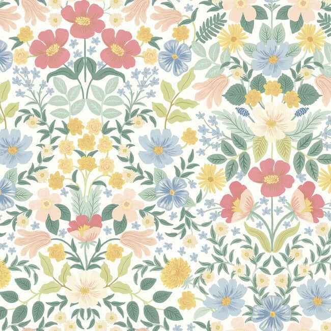 Bramble Garden Pastel Multi Peel & Stick Wallpaper - York Wallcoverings - PSW1474RL