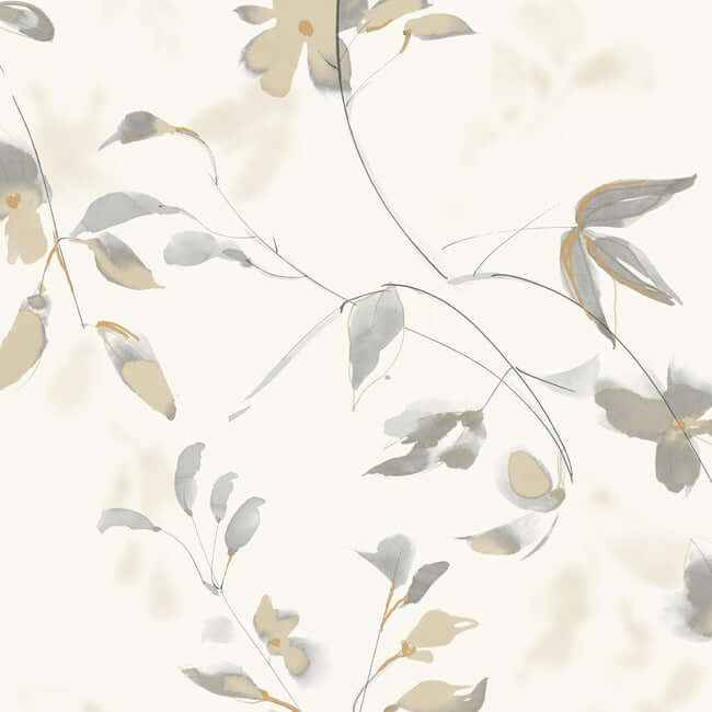 Linden Flower Soft Neutral Peel & Stick Wallpaper - York Wallcoverings - PSW1424RL