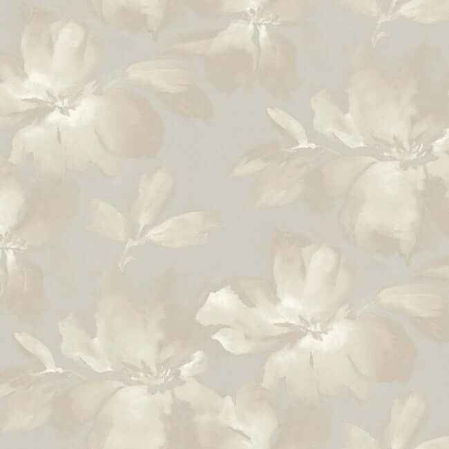 Midnight Blooms Neutral Peel & Stick Wallpaper - York Wallcoverings - PSW1414RL
