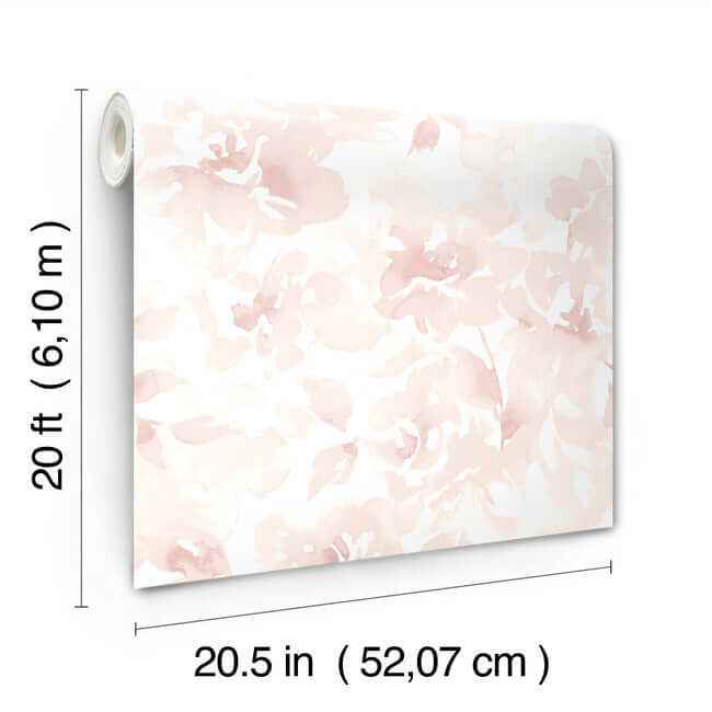 Renewed Floral Pink Wallpaper - York Wallcoverings - PSW1493RL - York Wallcoverings Wallpaper