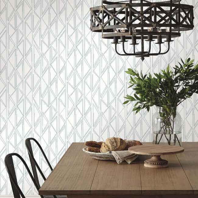 Sideways Sketch Blue Wallpaper - York Wallcoverings - PSW1501RL