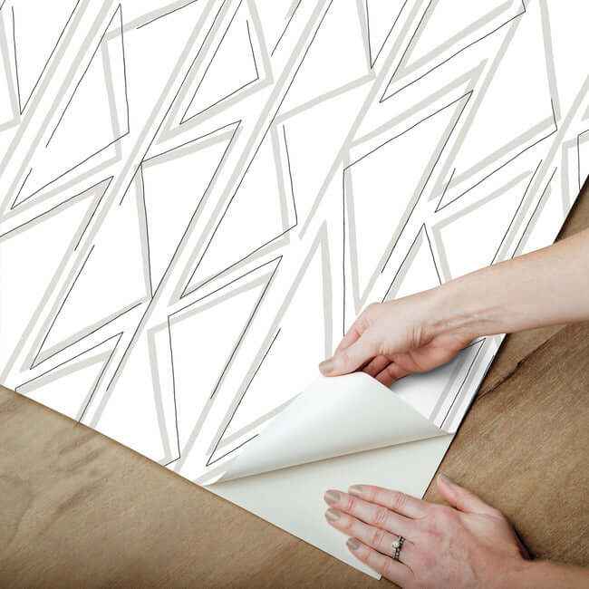 Sideways Sketch Grey Wallpaper - York Wallcoverings - PSW1500RL - York Wallcoverings Wallpaper