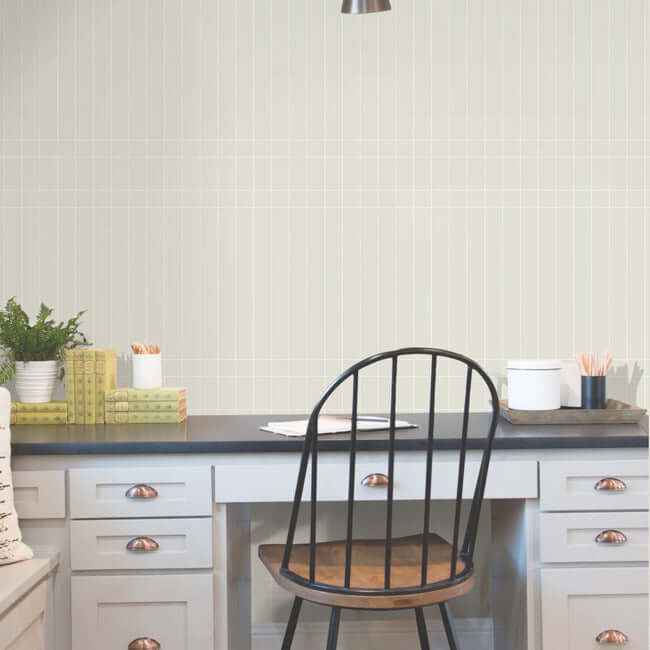 Linear Gridwork Beige Wallpaper - York Wallcoverings - PSW1512RL