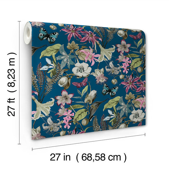 butterfly-house-wallpaper-navy-york-wallcoverings-bl1723