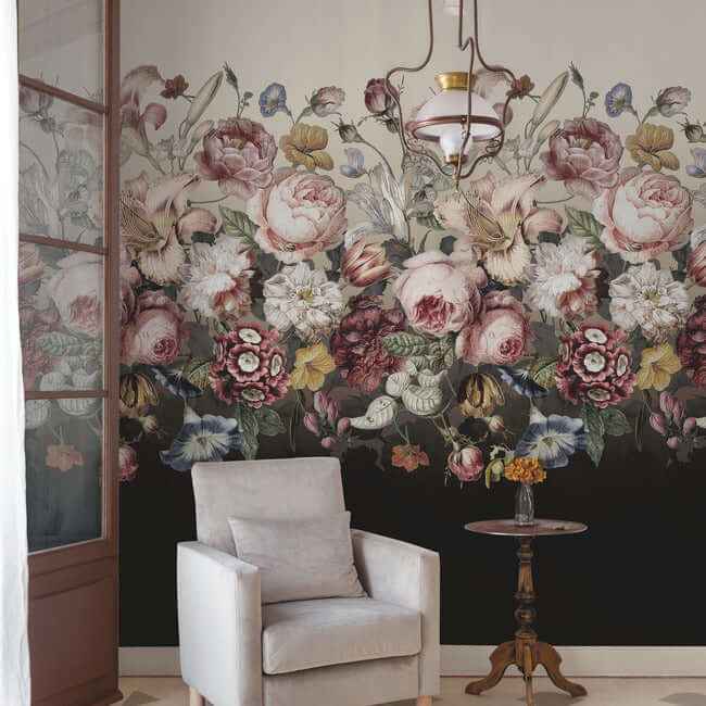 Rachel Rose Taupe Wall Mural - York Wallcoverings - BL1821M - York Wallcoverings Wallpaper