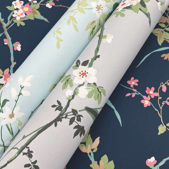 blossom-branches-light-grey-wallpaper-york-wallcoverings-bl1743 - York Wallcoverings Wallpaper