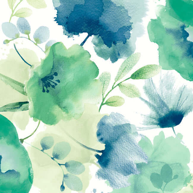 watercolor-bouquet-blue-green-wallpaper-york-wallcoverings-bl1774