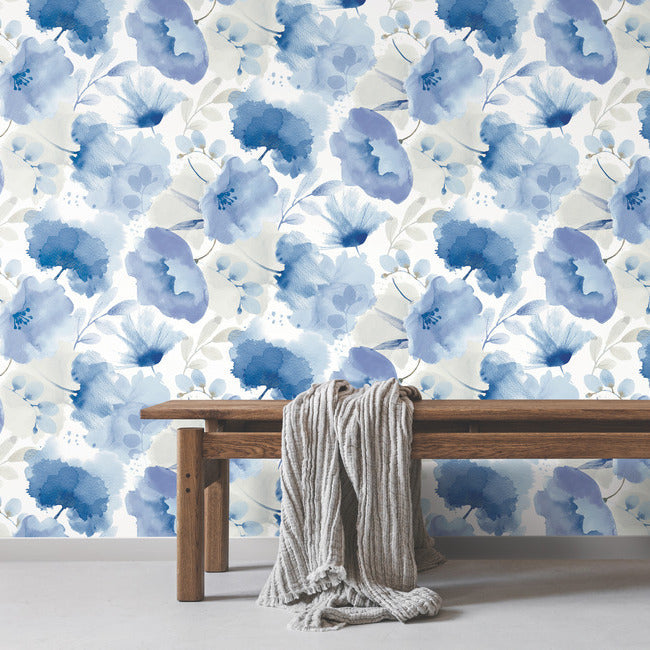 watercolor-bouquet-wallpaper-cobalt-york-wallcoverings-bl1773