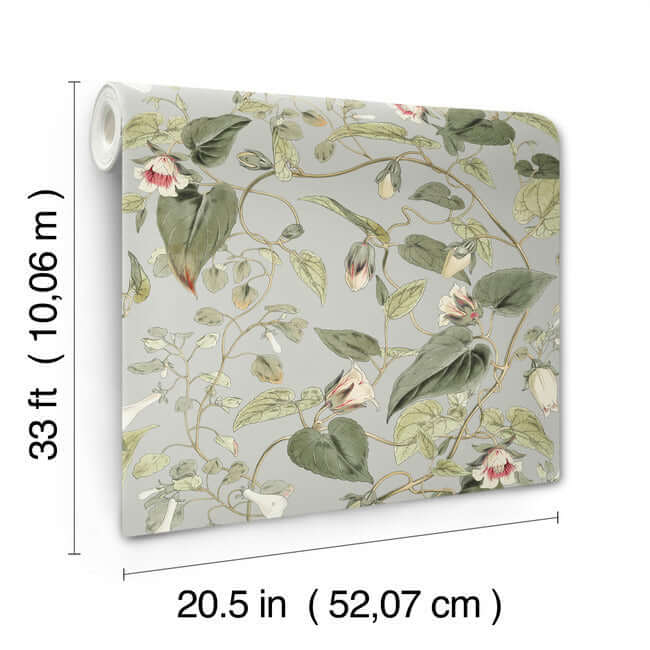 moon-flower-dove-wallpaper-york-wallcoverings-bl1712 - York Wallcoverings Wallpaper