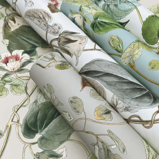 moon-flower-white-wallpaper-york-wallcoverings-bl1711 - York Wallcoverings Wallpaper