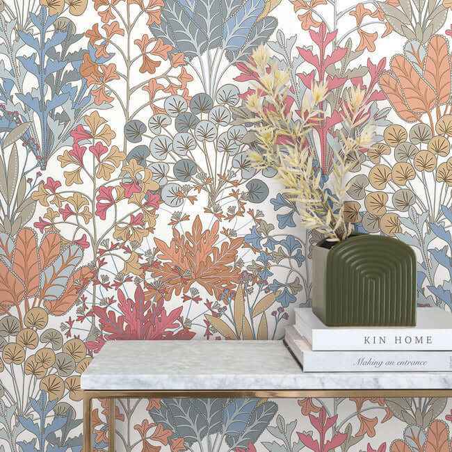 Forest Floor Coral Wallpaper - York Wallcoverings - BL1813 - York Wallcoverings Wallpaper