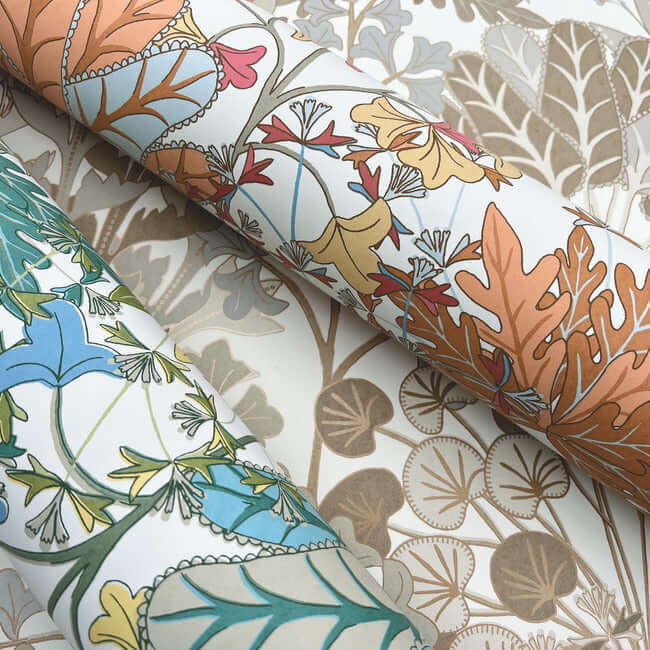 forest-floor-white-green-wallpaper-york-wallcoverings-bl1814 - York Wallcoverings Wallpaper