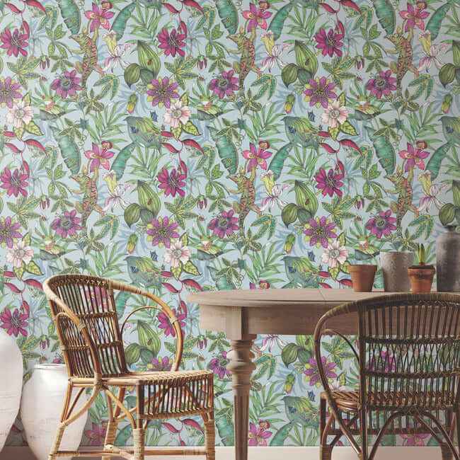 Rainforest Multicolor Wallpaper - York Wallcoverings - BL1701 - York Wallcoverings Wallpaper