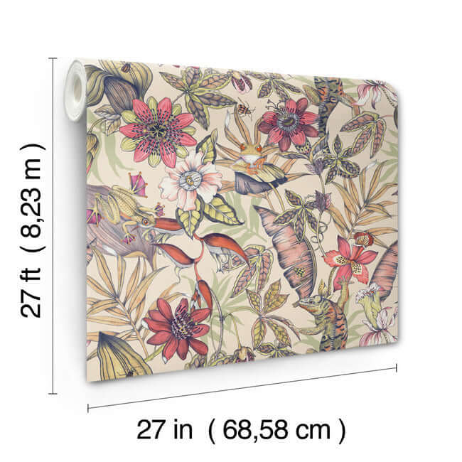 rainforest-cream-wallpaper-york-wallcoverings-bl1704 - York Wallcoverings Wallpaper