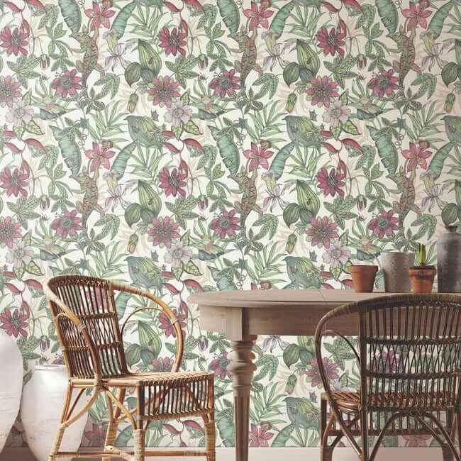 Rainforest Multicolor Wallpaper - York Wallcoverings - BL1702 - York Wallcoverings Wallpaper