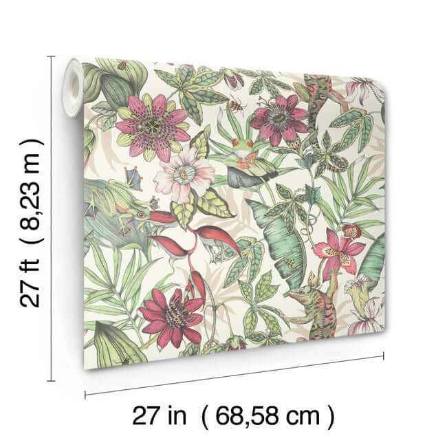 Rainforest Multicolor Wallpaper - York Wallcoverings - BL1702 - York Wallcoverings Wallpaper