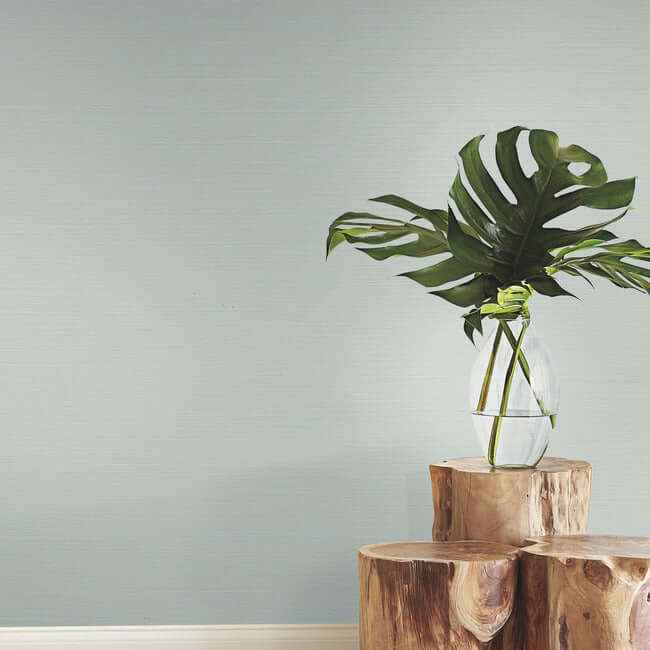 Makasa Sisal Green Wallpaper - York Wallcoverings - BL1825