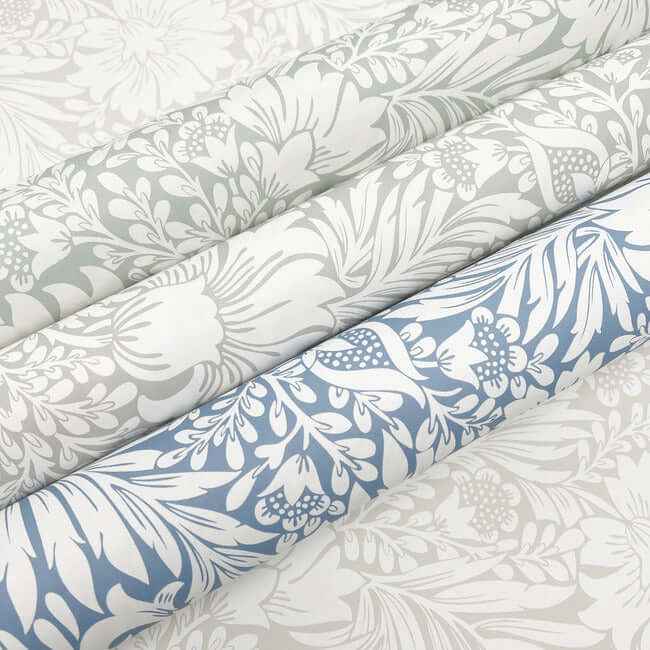 Modern Acanthus Wedgewood Blue Peel & Stick Wallpaper - York Wallcoverings - PSW1443RL - York Wallcoverings Wallpaper