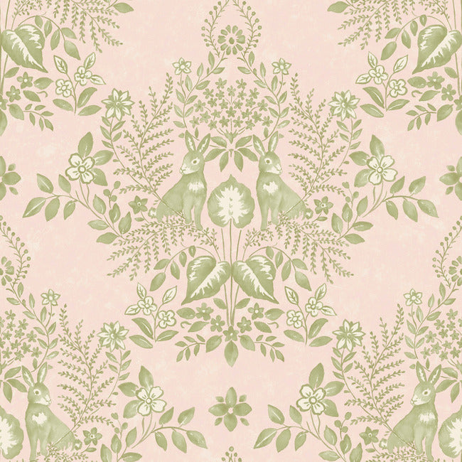 cottontail-toile-premium-peel-stick-wallpaper-pink-chartreuse-york-wallcoverings-psw1432rl