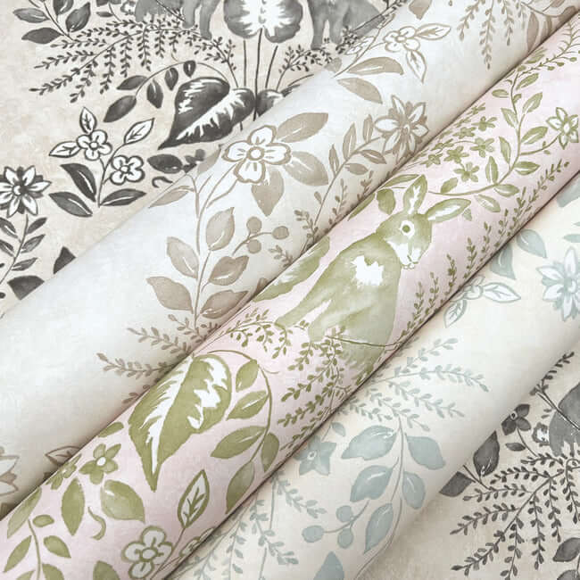 cottontail-toile-pink-chartreuse-peel-stick-wallpaper-york-wallcoverings-psw1432rl - York Wallcoverings Wallpaper