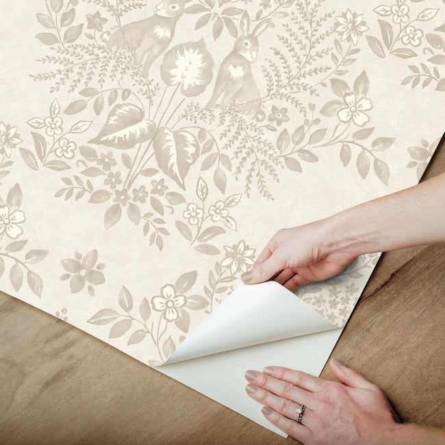 cottontail-toile-wicker-peel-stick-wallpaper-york-wallcoverings-psw1434rl - York Wallcoverings Wallpaper