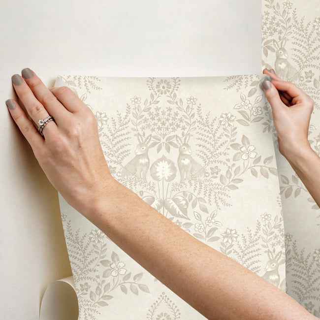 Cottontail Toile Wicker Peel & Stick Wallpaper - York Wallcoverings - PSW1434RL - York Wallcoverings Wallpaper