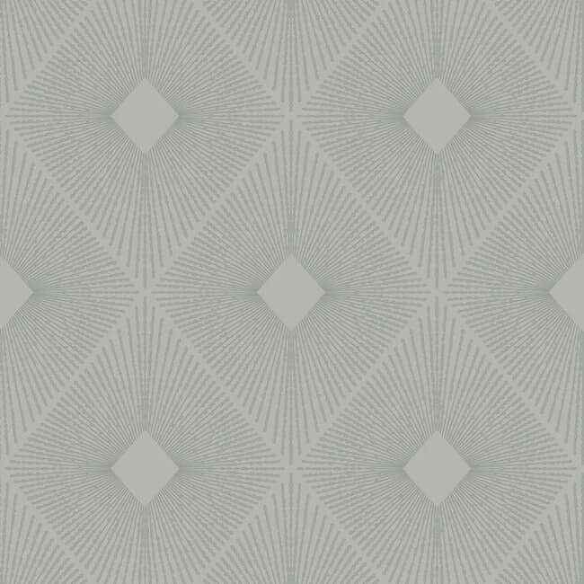 Harlowe Light Grey & Silver Wallpaper - York Wallcoverings - MD7132