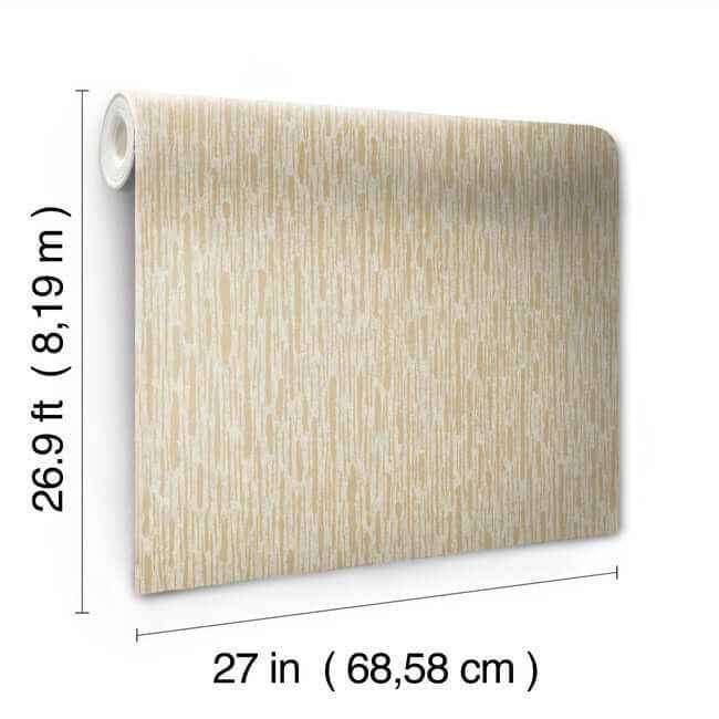 Metallic Cascade Neutrals & Gold Wallpaper - York Wallcoverings - MD7152 - York Wallcoverings Wallpaper