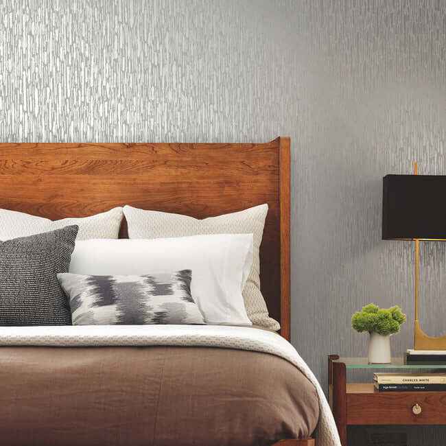 Metallic Cascade Spa & Silver Wallpaper - York Wallcoverings - MD7154 - York Wallcoverings Wallpaper