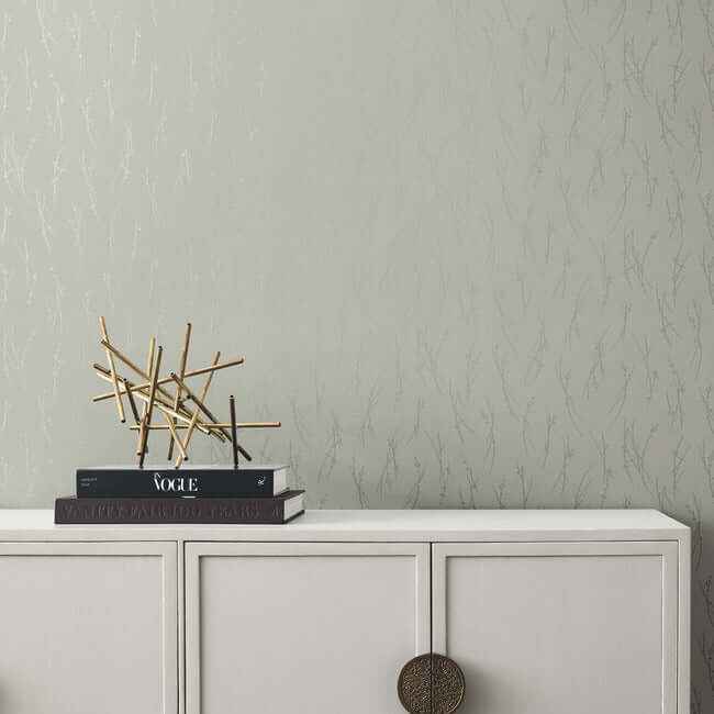 Sprigs Eucalyptus & Silver Wallpaper - York Wallcoverings - MD7194 - York Wallcoverings Wallpaper