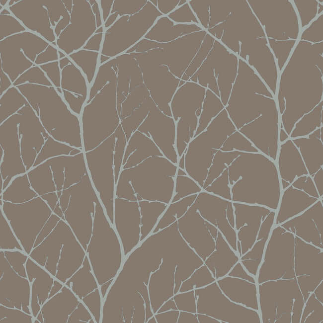 trees-silhouette-mocha-silver-wallpaper-york-wallcoverings-md7121 - York Wallcoverings Wallpaper