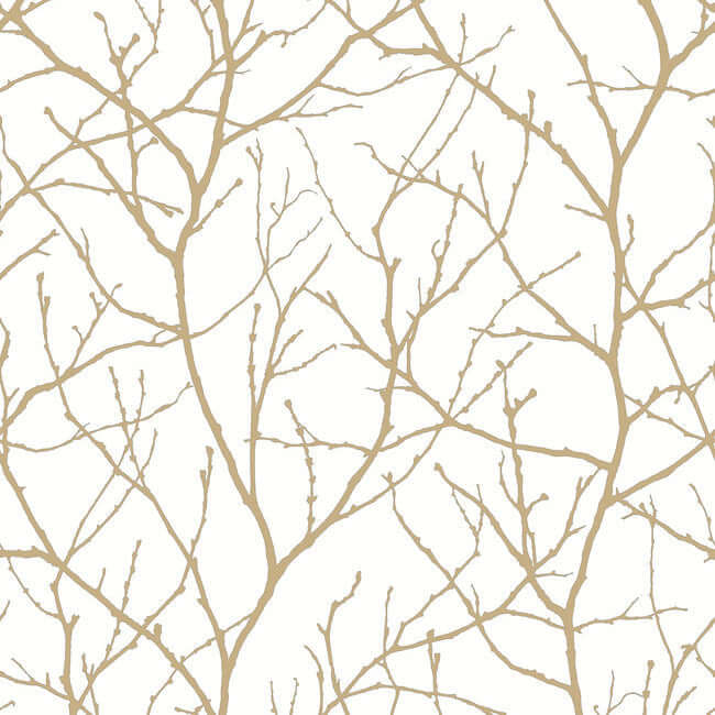 trees-silhouette-white-gold-wallpaper-york-wallcoverings-md7126 - York Wallcoverings Wallpaper