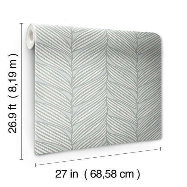 luminous-leaves-spa-silver-wallpaper-york-wallcoverings-md7165 - York Wallcoverings Wallpaper