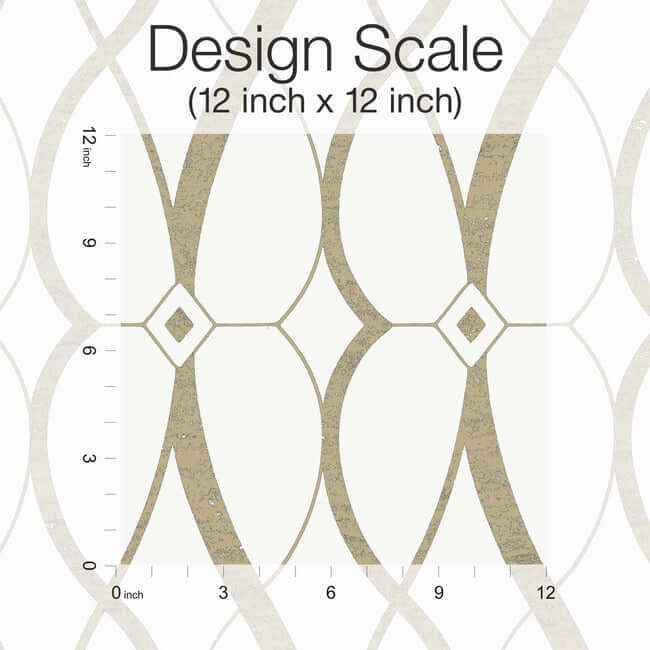 Graceful Geo Cream & Gold Wallpaper - York Wallcoverings - MD7171 - York Wallcoverings Wallpaper
